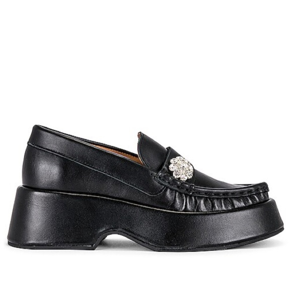 GANNI Retro Platform Wedge Loafers